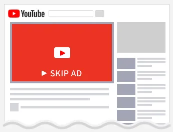 スキップ可能な動画広告